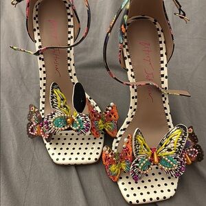 Betsey Johnson Colorful Butterfly Heels